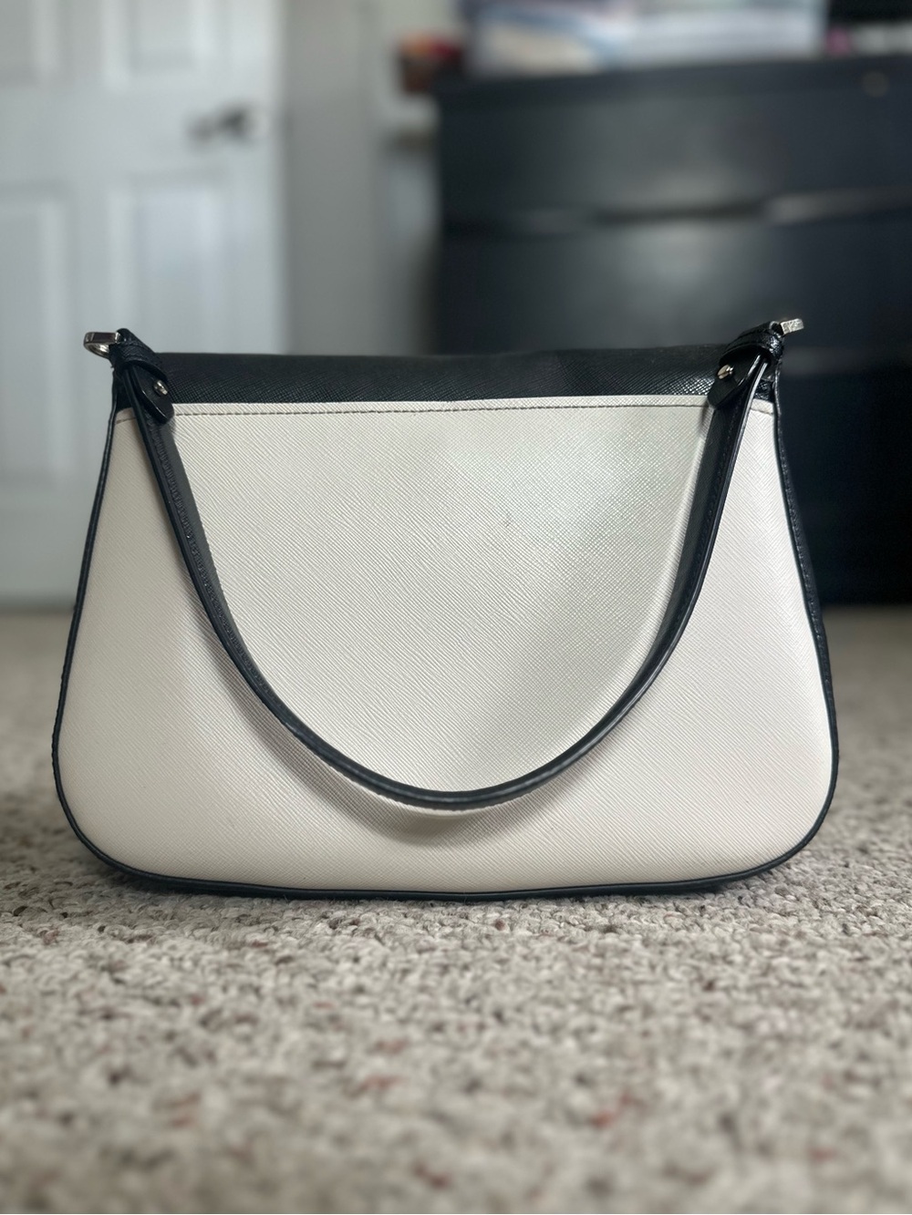 Kate Spade Shoulder Bag Adjustable Crossbody Black & White - Picture 2 of 8